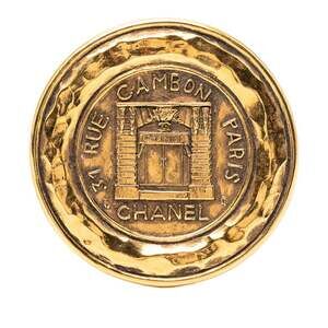 CHANEL Gold Brooch